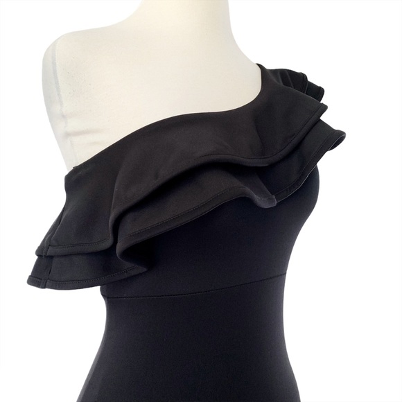 Foreign Exchange one shoulder ruffled body dress S - Picture 4 of 8